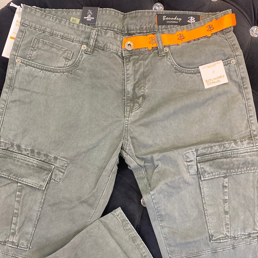Green Military Boundry Jeans Cargo 26555 AF Inudstry Premium Restructured Denim