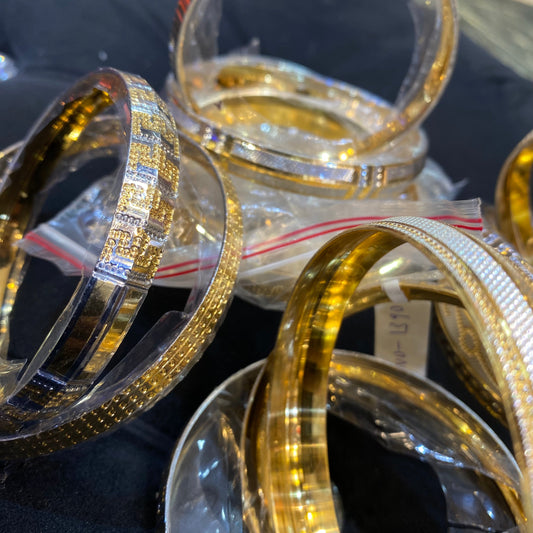 Gold Silver Chrome Kada Bracelet Bangels Party Wear 130005