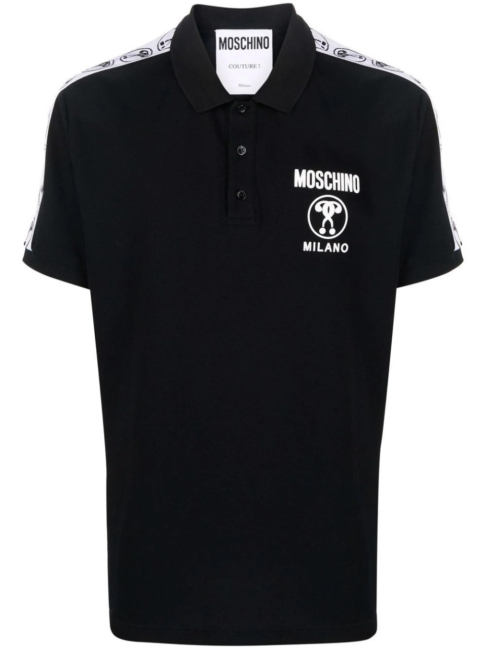 SOM MOS Black Colour With Front Print Premium Quality Collar Tshirt 788511