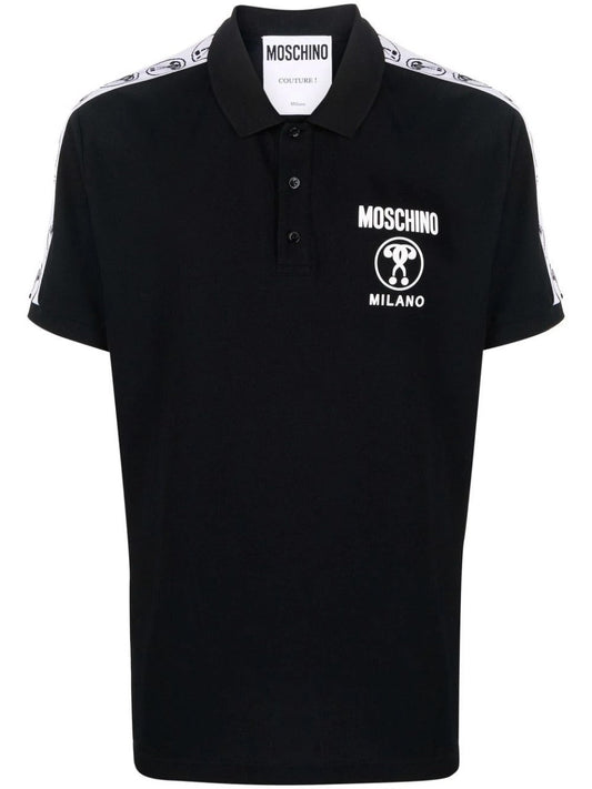 SOM MOS Black Colour With Front Print Premium Quality Collar Tshirt 788511