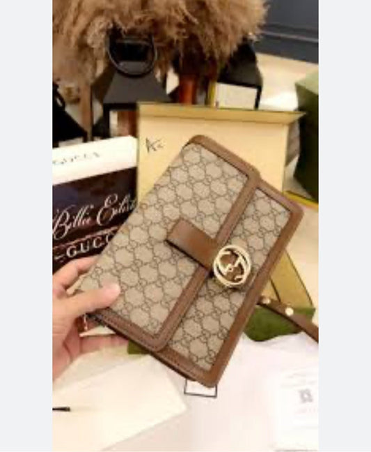 Cug Tan Colour Ladies Sling Premium Quality Leather Bag 54001