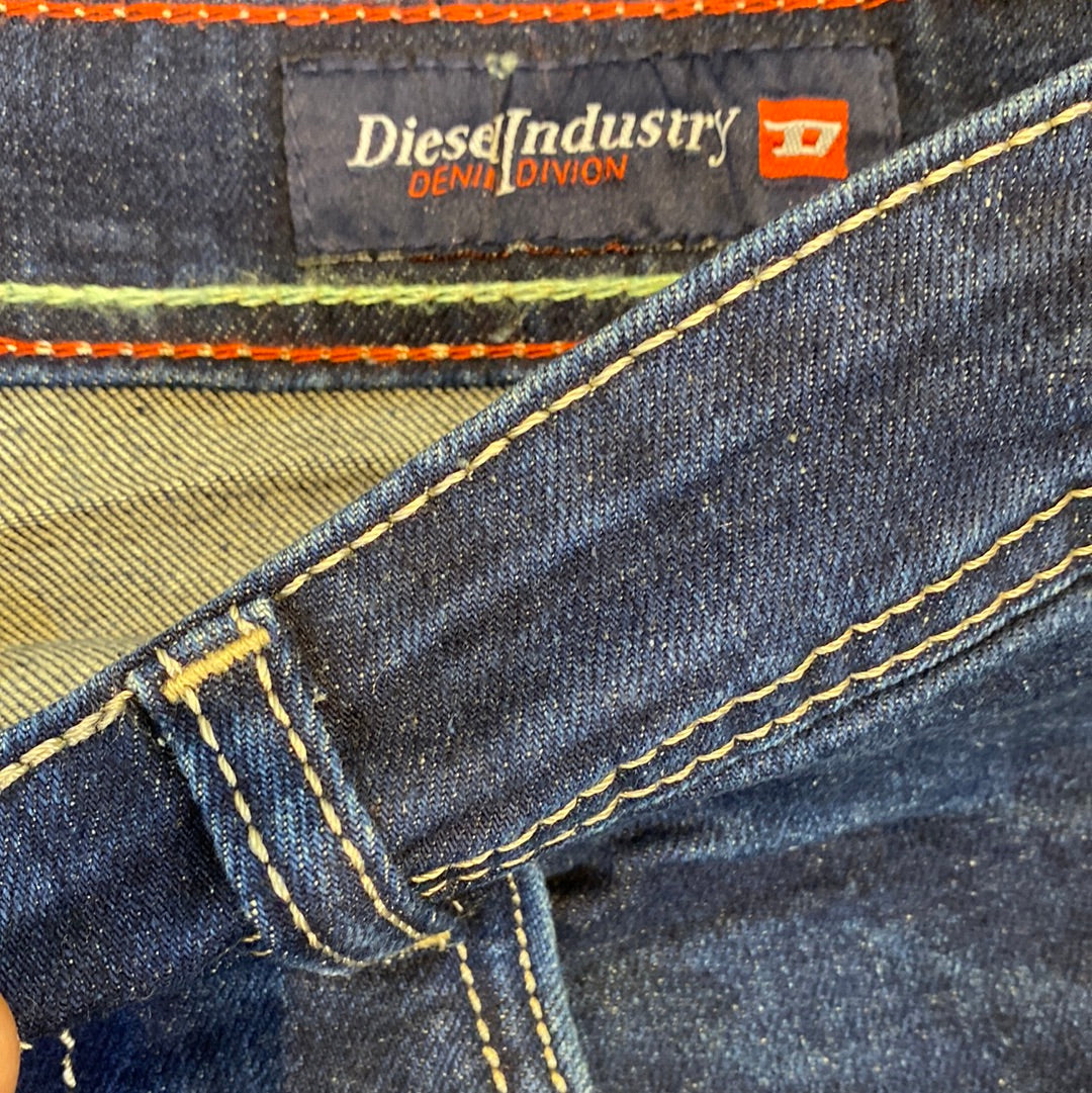 EID Blue Faint Branded Mid Raise Designer Men’s Jeans 110299 AAA1